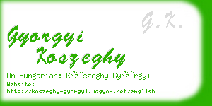 gyorgyi koszeghy business card
